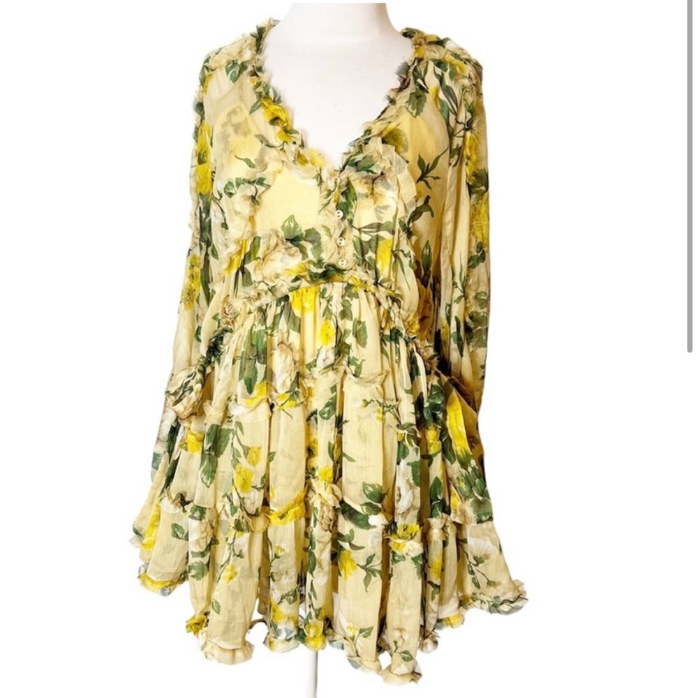 OPT O.P.T Babydoll Dress Size Small Yellow